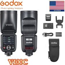 US Godox V100C Round Head Camera Flash Wireless Transmission Speedlight Flash