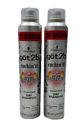 2 got 2b rockin it encore fresh dry shampoo 4.3oz ea scuff/dented exterior