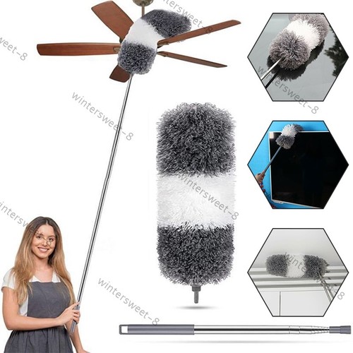 2.5m Extendable handle Feather Duster Long Telescopic Magic Static Dust Brush uk - Picture 5 of 15