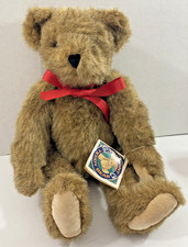 Vermont Teddy Bear w/Red Bow 16" plush w/Tag 1994