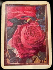 1 SWAP PLAYING CARDS OLD US WIDE NAMED FLOWERS ROSES
