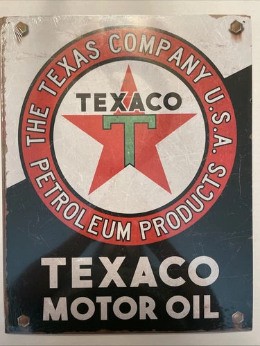 Texaco Motor Oil Vintage Look Metal Sign Motor Oil Gasoline Truck Brand New