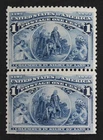 CKStamps: US Stamps Collection Scott#230 1c Columbian Mint NH OG
