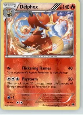 Delphox - XY - Fates Collide - Reverse Holo LP - #13/124