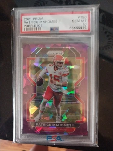 Patrick Mahomes 2023 Panini Prizm Purple Ice Prizm #’d/225 PSA 10 GEM MINT