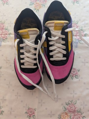 PUMA - kids Girls Future  Rider Play On Sneakers  6C - pink/purple/black/yellow 