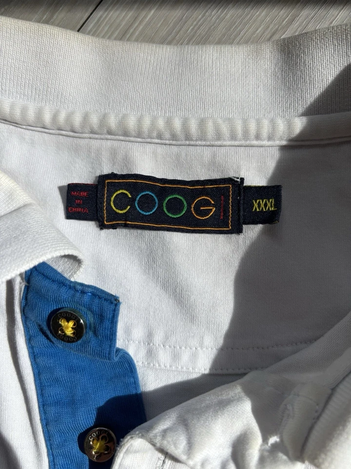 Camiseta polo vintage Y2K Coogi para hombre con escudo bordado en bloques de colores talla XXXL Foto 4 de 4