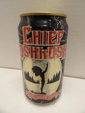 CHIEF OSHKOSH RED LAGER ALUMINUM STAY TAB BEER CAN WISCONSIN