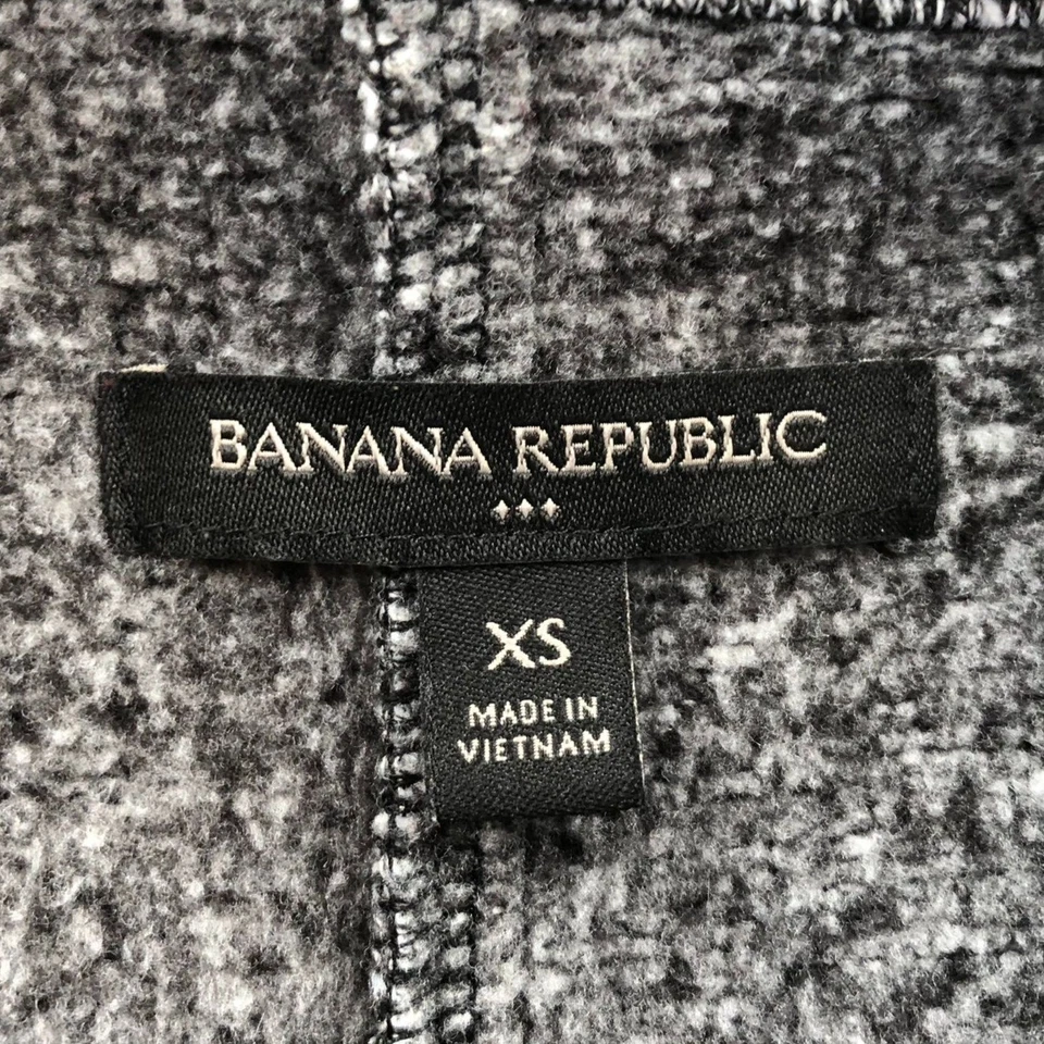 Chaqueta de Moto Banana Republic para Mujer XS Gris Tejida Texturizada Cremallera Clásica Preppy Foto 4 de 4