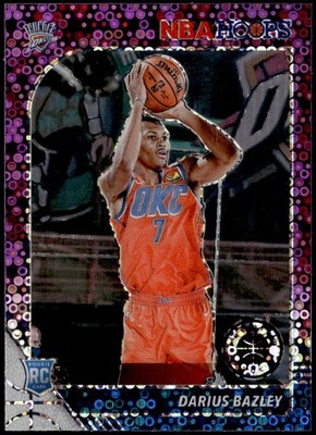 2019-20 Hoops Premium Stock #249 Darius Bazley Prizms Purple Disco Rookie E1
