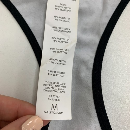 Fabletics Eiffel Tank Women M Medium Gilded Granite Scoop Neck Stretch Racerback - Picture 9 of 12