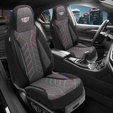 Pilot Sitzbezüge passend für Audi A1 8X (Schwarz-Anthrazit) | Vordersitze | Prim