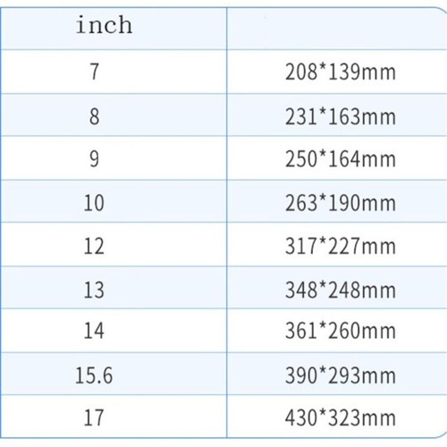 7-17 inch Laptop Pouch Tablet PC Protective Bag Neoprene Soft Sleeve Case - Afbeelding 3 van 14
