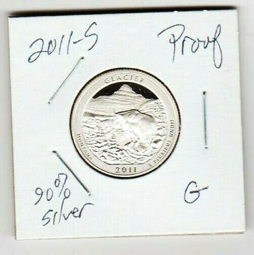 2011 S Glacier National Park PROOF 90% Silver ATB QUARTER Mountain Goat Billy A - Picture 3 of 3