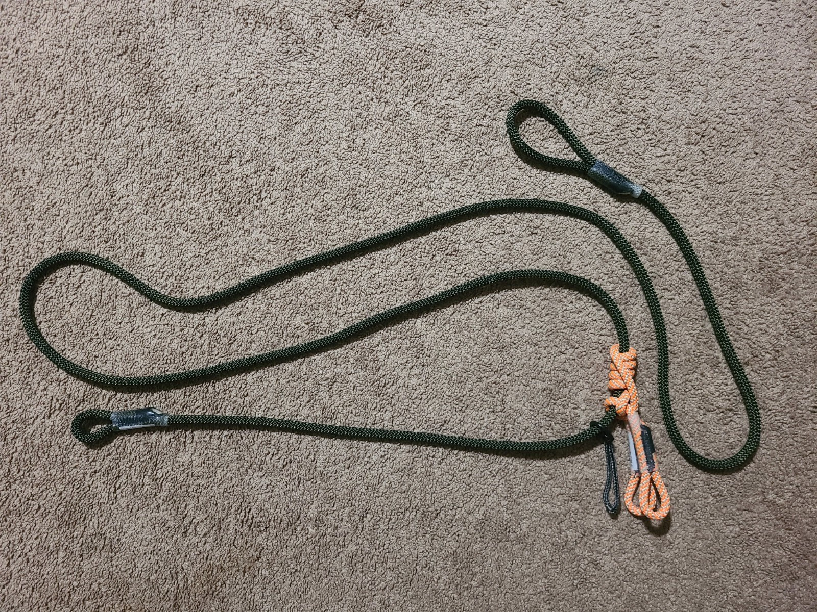 BlueWater Ropes Protac 9mm Setup in Olive Drab - Tether or Lineman's Belt