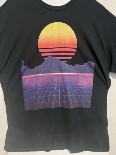 Retro 80's cyber sunset shirt size 2X