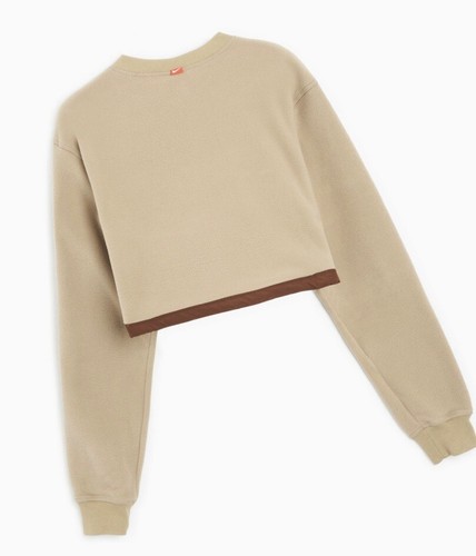 Nike x Travis Scott NRG Cactus Corp Cropped Pullover Fleece Crew - Size Large - Picture 2 of 8