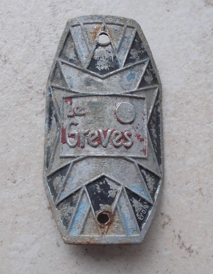 Badge De Tête De Vélo Vintage – Cycles ALLELUIA France – Métal – Occasion