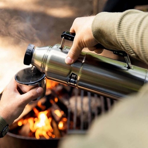 New THERMOS Stainless King S/Steel Vacuum Insulated Flask 1.2, Litre Genuine - Picture 3 of 12