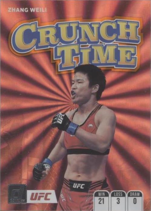 2022 Donruss UFC - Crunch Time Zhang Weili #6 Holo Orange Laser for ...