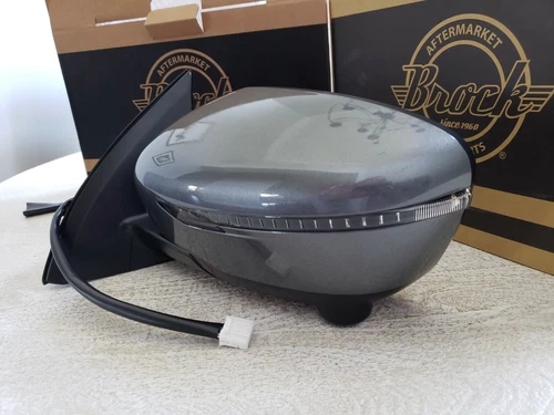 NEW GRAY LH DRIVER Mirror Fits 17-22 Nissan Rogue Sport w/Heat-Signal-Camera