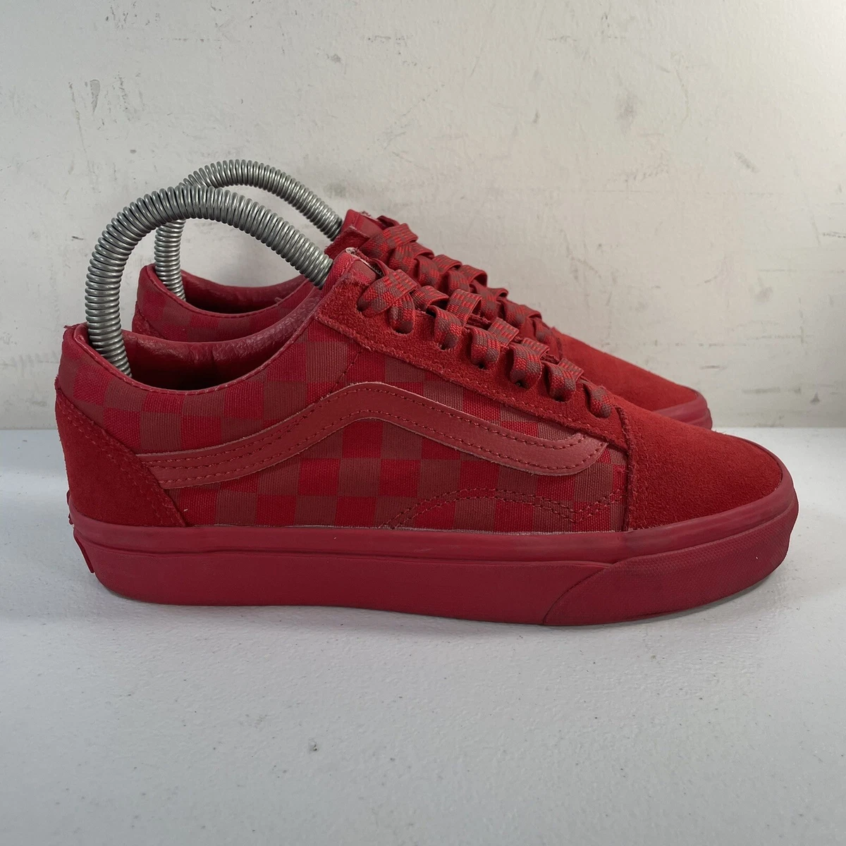 all red vans old skool