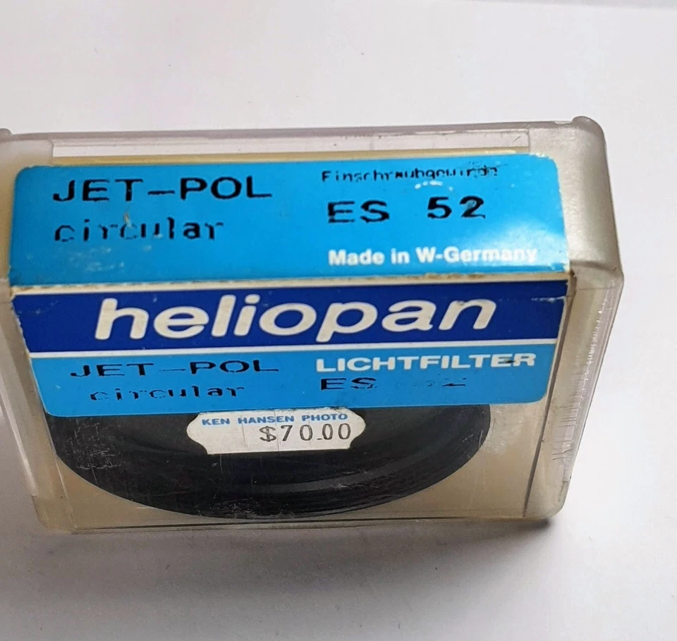 Heliopan 52mm Circular Polarizer Polarizing CPL Glass Lens Filter ES-52 Slim Ver - Image 3 of 4
