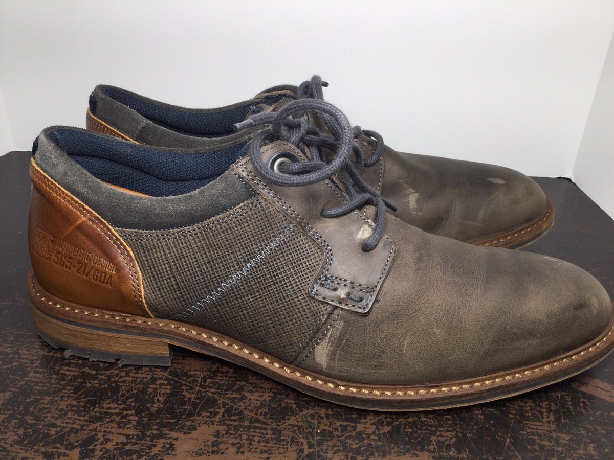 Bull Boxer Everson Gray & Cognac Distressed Leather Oxford  display picture 3
