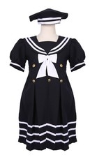 Girls sailor dress outfit navy matching hat full set fleet week fancy formal