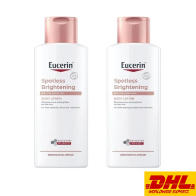 2x Eucerin Spotless Brightening Body Lotion Skin Tone Perfecting Radiant 250 ml.