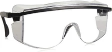 Uvex S2500C Astro Safety Glasses, Worn Over Prescription Glasses