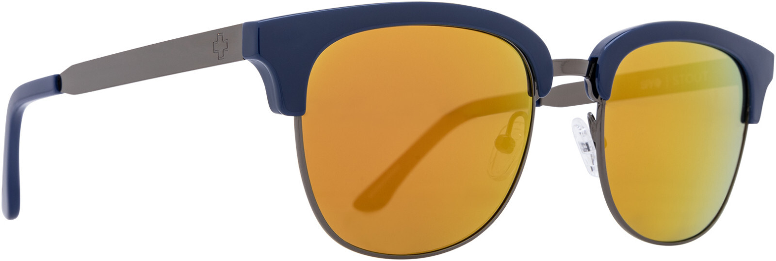 SPY+ STOUT Mens/Womens Sunglasses NAVY GUNMETAL / GRAY GOLD MIRROR CAT.3