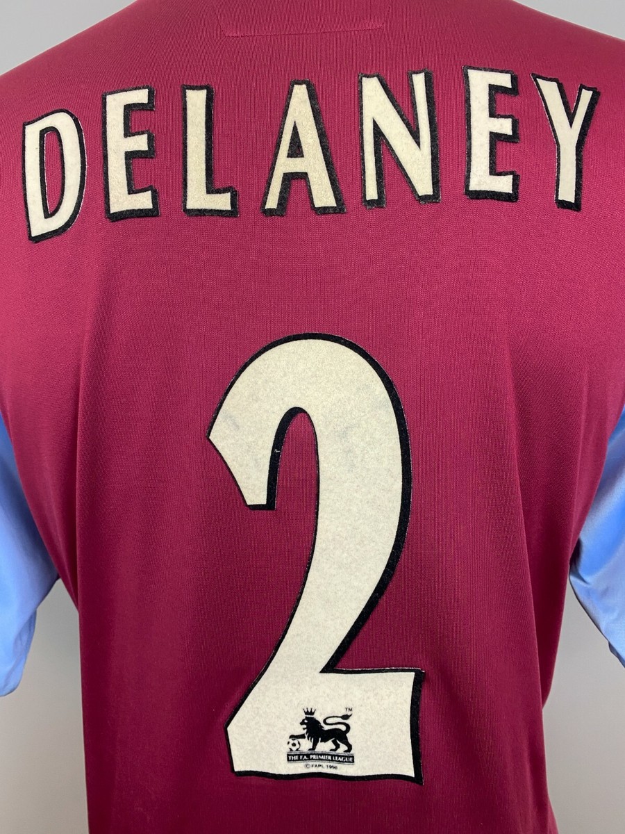 ASTON VILLA 2002 2003 DELANEY HOME SHIRT FOOTBALL SOCCER ASTON VILLA 2002 2003 DELANEY HOME SHIRT FOOTBALL SOCCER