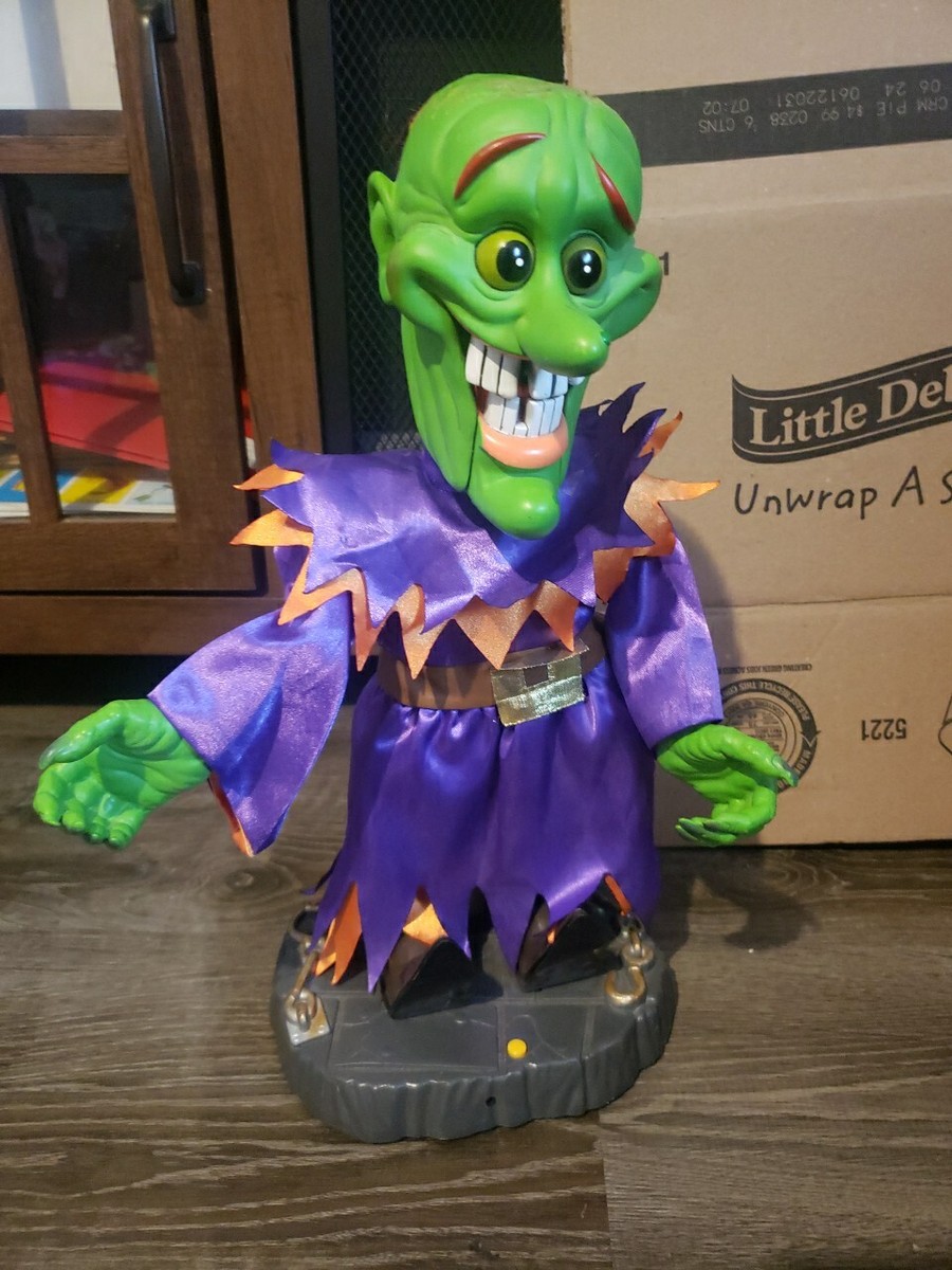 VTG Gemmy Halloween Animated Singing Dancing Witch Big Head 17
