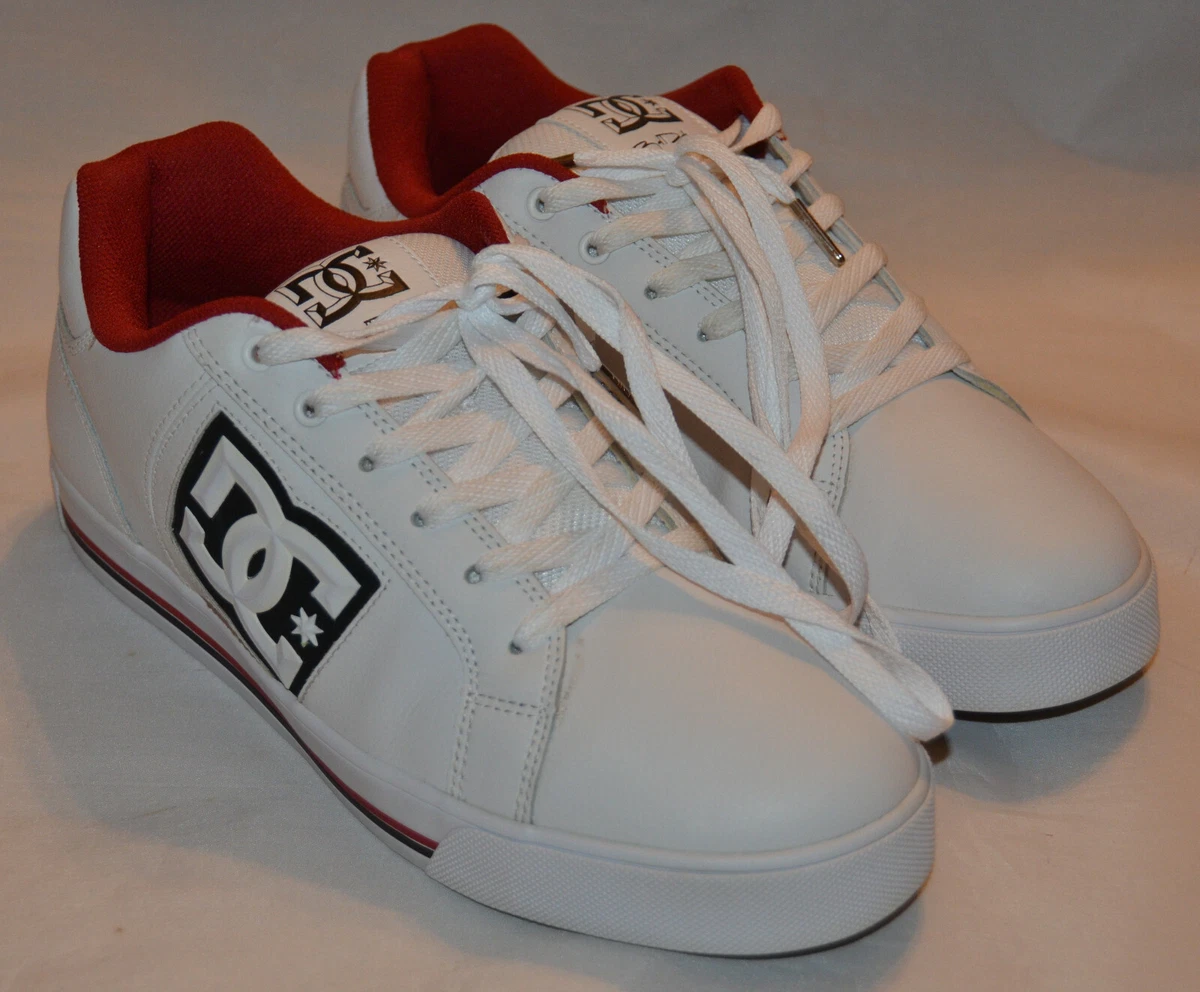 White and red dc shoes new arrivals