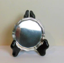 New Polished Pewter Tray 4 Inch Diameter Boxed Universal Pewter