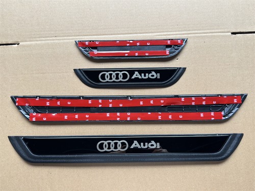For Audi Accessories Car Door Scuff Sill Cover Panel Step Protector Trims X4 - Picture 10 of 13