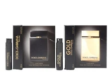 D&G DOLCE & GABBANA THE ONE GOLD FOR MEN EDP INTENSE .8ml .02oz SAMPLES TRY BOTH