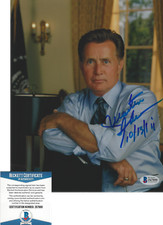 MARTIN SHEEN SIGNED THE WEST WING PRESIDENT BARTLET 8x10 PHOTO F BECKETT COA BAS