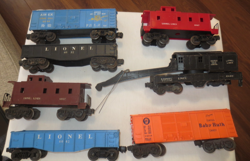 Lionel Train cars 6469, 6032,6034,6037,6042,6044,6047 mixed lot.