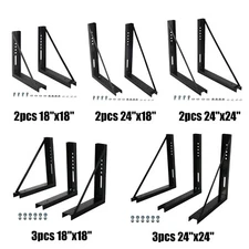 2PCS/3PCS 18"x18" 24"x18" 24"x24" Welded Structural Steel Mounting Brackets Kit