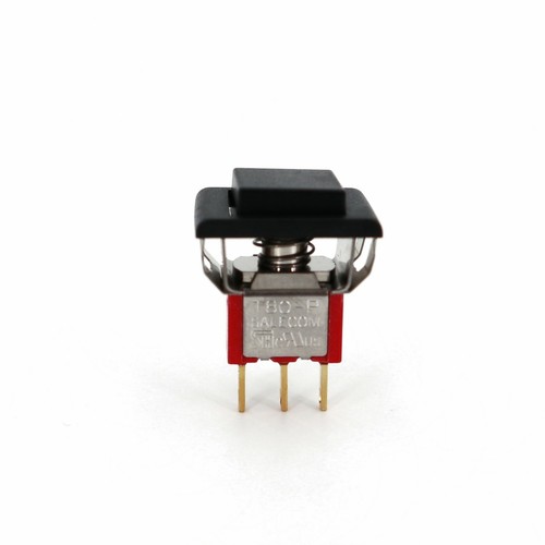 5PCS SH T8701-F22A Black Square 3 Pins Snap-In Momentary Push Button Switch SPDT - Picture 2 of 6
