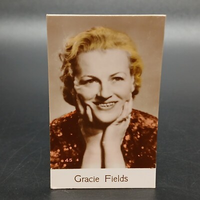 1936 C&T Bridgewater Radio Stars #45 Gracie Fields Rare Vintage Photo Card