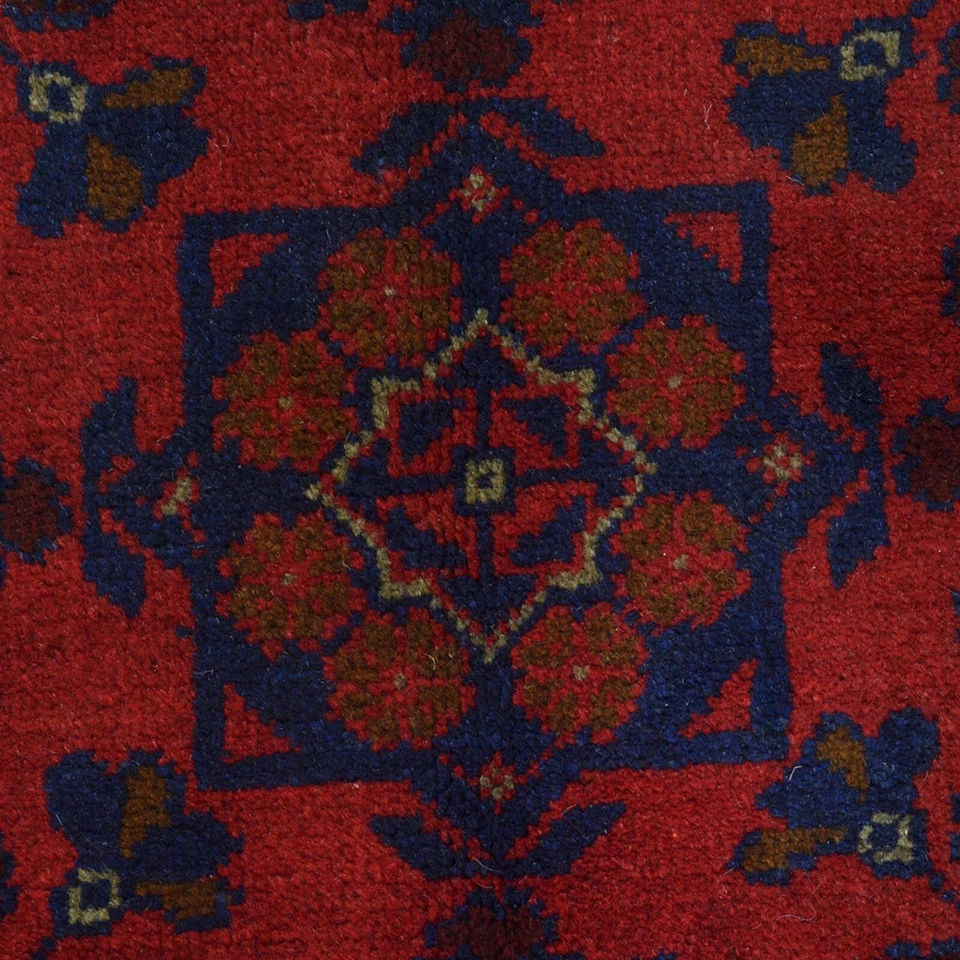 Tribal Hand Made Khal Mohammadi Small Rug (2'7x4'0 ft), Bedroom Red Carpet 11753 - Image 4 of 4