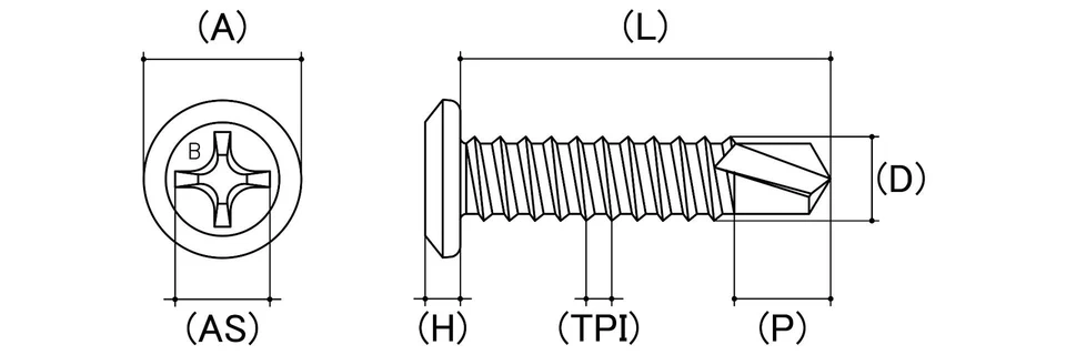 Pack of 100 Stainless 10g x 22mm Wafer PH2 Fine Metal Self Drilling Screw G410 - image 4 of 4