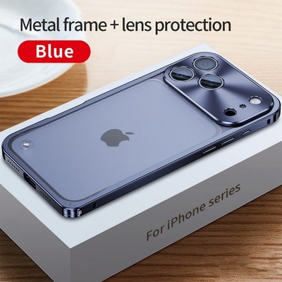 Aluminium Legierung Hybrid Matt Hülle für iPhone 17 Pro Max 16 15 14 13 Cover