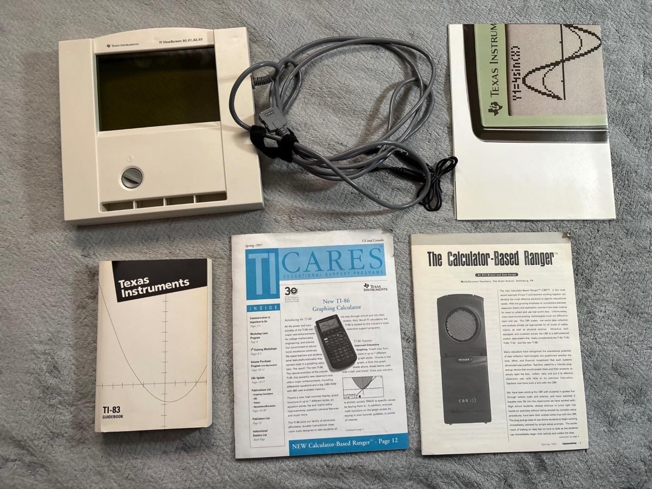 Texas Instruments TI ViewScreen 80 81 82 83 Case Cords Guidebook