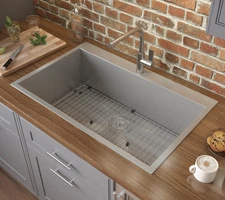 Ruvati 33x22 inch Drop-in 16 Gauge Zero Radius Kitchen Sink- RVH8000