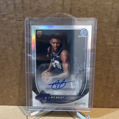 Topps Bowman Chrome 2025-26 Ace Bailey Utah Jazz RC #BCA-AB Refractor Auto /499