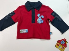 2001 Vintage Viacom Blues Clues "School Time" Baby Boy Red Long Sleeve Top 12 M